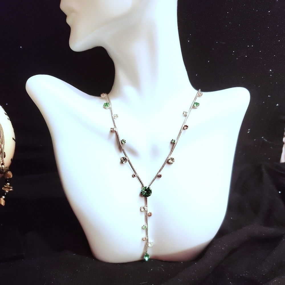 LA Boho Y Necklace with 2.5 Inch Drop15.5 18.5"